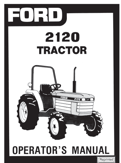 Operation manual ford tractor 1120 free. download full
